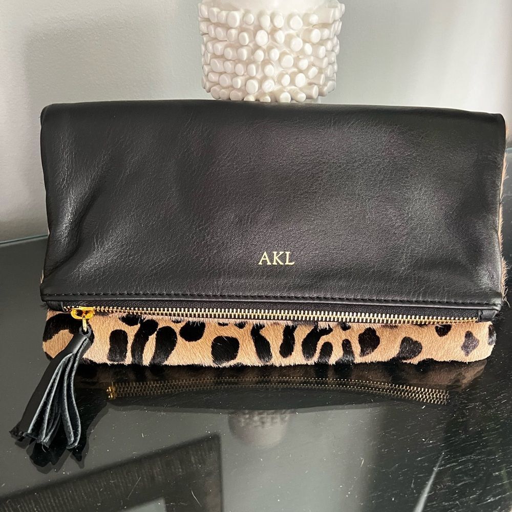 Mark & Graham Ponyhair & Italian Leather Clutch